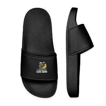 Slow Down Schnecke Skateboard - Frauen Badelatschen - Schwarz - Vorne