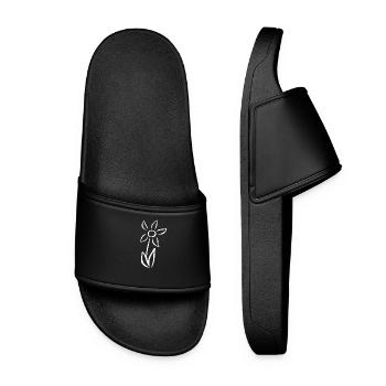 Flower plant gardener flowers bloom garden blooming - Women’s Pool Sliders - black - Front
