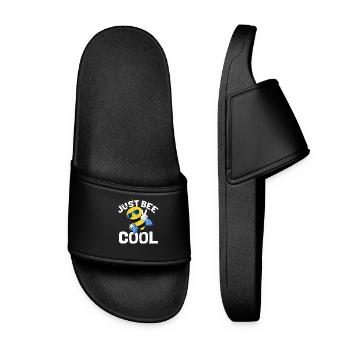 Just Bee Cool - jolie guêpe bourdon abeille - Claquettes Femme - noir - Devant