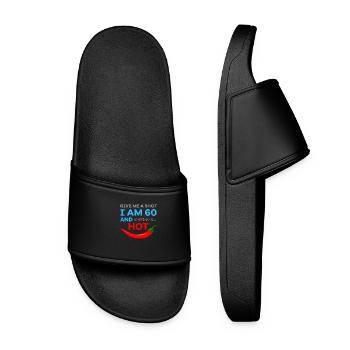 60 years and hot - Women’s Pool Sliders - black - Front