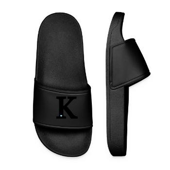 Lettre K initiale - Claquettes Femme - noir - Devant