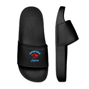 Okinawa Japan - Women’s Pool Sliders - black - Front