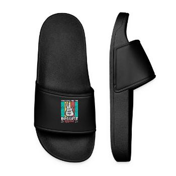 Bass guitar guitar gift - Women’s Pool Sliders - black - Front