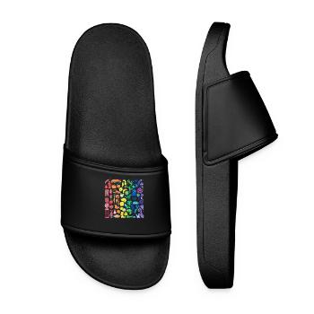 Rainbow Gradient Small Parts - Women’s Pool Sliders - black - Front
