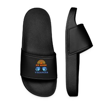 En mode vacances d été - Claquettes Femme - noir - Devant