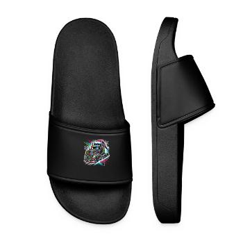 Cool Christmas Truck Truck Driver - Women’s Pool Sliders - black - Front