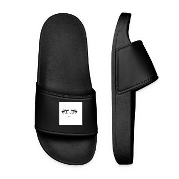 Kawaii Augen Minimal - Frauen Badelatschen - Schwarz - Vorne