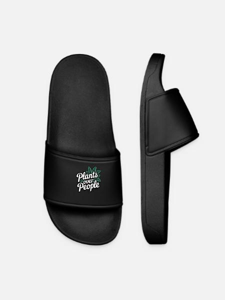 Plants Over People - Women’s Pool Sliders - black