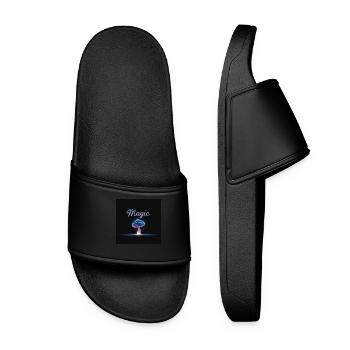 Magic mushroom in starlight - Women’s Pool Sliders - black - Front