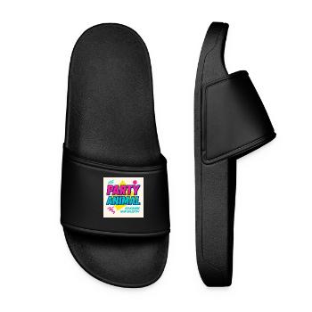 Party Anima.l– Neon Beat Edition - Frauen Badelatschen - Schwarz - Vorne