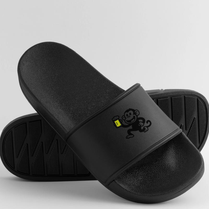 Monkey Beer Funny Women’s Pool Sliders