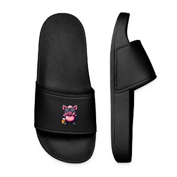 Pork Après-ski Beer Wild boar - Women’s Pool Sliders - black - Front