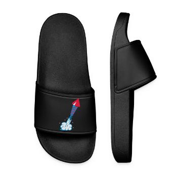 Fireworks rocket launch - Women’s Pool Sliders - black - Front