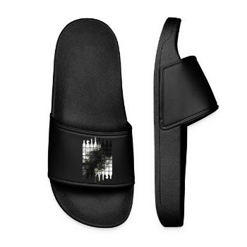 CHESS CHESSBOARD CHESS PIECES - Women’s Pool Sliders - black - Front