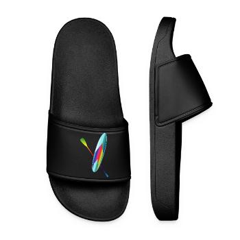 Stand up paddling colorful paddle board - Women’s Pool Sliders - black - Front