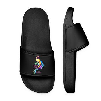 Be your own color, LGBTQ+, Pride, CSD, Rainbow - Women’s Pool Sliders - black - Front