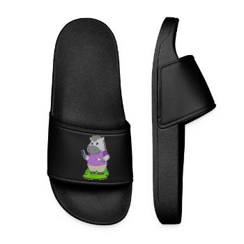 Cheval coiffeur Ciseaux Peigne - Claquettes Femme - noir - Devant