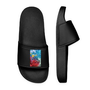 Monde sous-marin vibrant du récif corallien - Claquettes Femme - noir - Devant