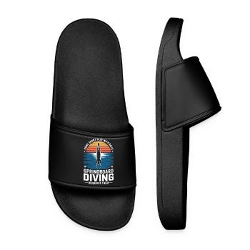 Diving diving board - Women’s Pool Sliders - black - Front