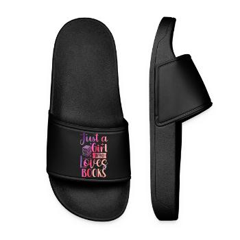 Juste une fille qui aime les livres - Claquettes Femme - noir - Devant