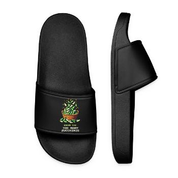 Trop de courgettes | Récolte et mise en conserve - Claquettes Femme - noir - Devant