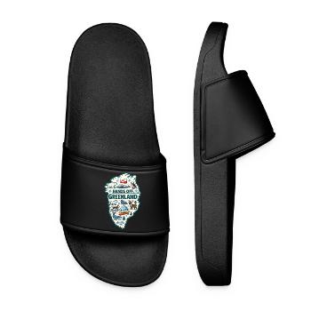 Hands Off Greenland Europe Solidarity - Women’s Pool Sliders - black - Front