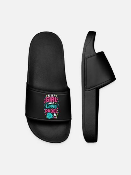 Padel-mädchen Padel-spieler Padel-tennis-geschenk - Frauen Badelatschen - Schwarz