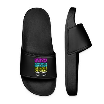 Microblading Makeup Cosmetic Beautician - Women’s Pool Sliders - black - Front