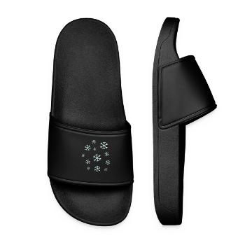 flocon de neige flocons de neige Noël - Claquettes Femme - noir - Devant