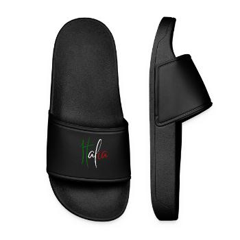 Drapeau italien, fierté italienne - Claquettes Femme - noir - Devant