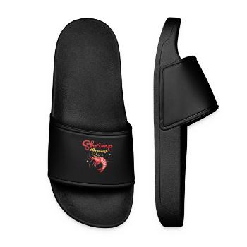 Shrimp Princess Seafood Shrimp Lover - Women’s Pool Sliders - black - Front