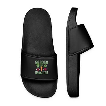 Garden Gangster Botanical Gardening - Frauen Badelatschen - Schwarz - Vorne