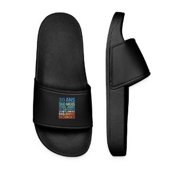 30 Ans, 360 Mois, 10 950 Jours, Presque 1 Milliard - Women’s Pool Sliders - black - Front