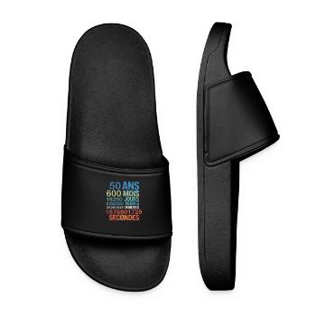 50 Ans – 600 Mois, 18250 Jours, 1.5 Billion - Women’s Pool Sliders - black - Front