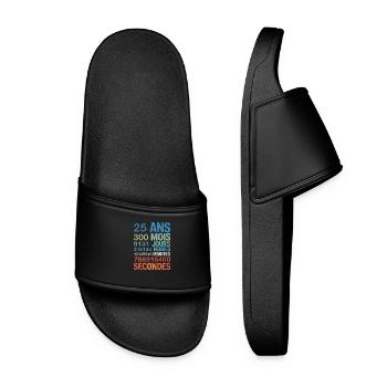 25 Ans de Vie – Un Quart de Siècle en Chiffres - Women’s Pool Sliders - black - Front
