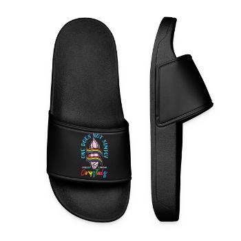 Crystal collect enought- crystals - Women’s Pool Sliders - black - Front