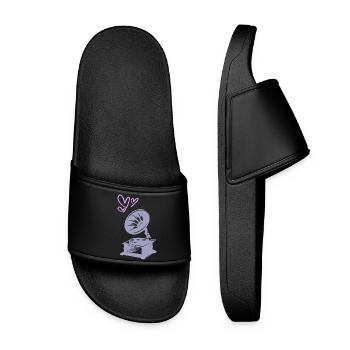 Music Vintage Gramophone - Women’s Pool Sliders - black - Front