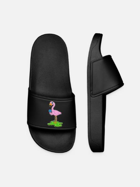 Flamingo Lutscher - Frauen Badelatschen - Schwarz