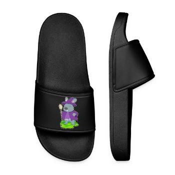 Bunny Witch Broom - Women’s Pool Sliders - black - Front