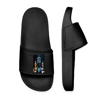 Échecs | Pièce d’échecs | Joueur d’échecs - Claquettes Femme - noir - Devant