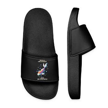 Skill Unlocked: Koi Whisperer | Koi Pond - Women’s Pool Sliders - black - Front