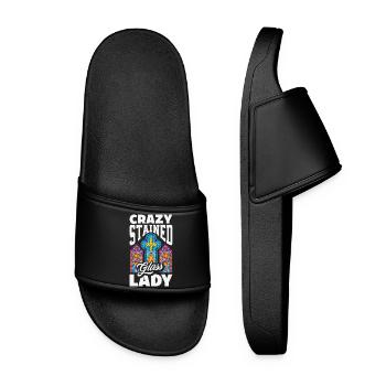 Stained Glass Art Stained Glass Artist - Women’s Pool Sliders - black - Front