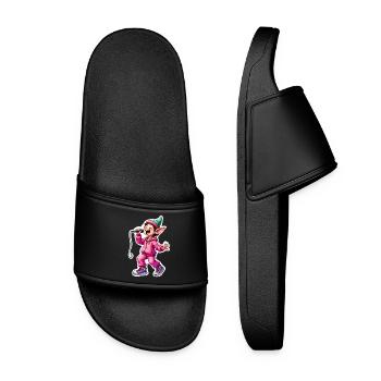 Adorable Elf Rapper in Pink Joggers - Women’s Pool Sliders - black - Front