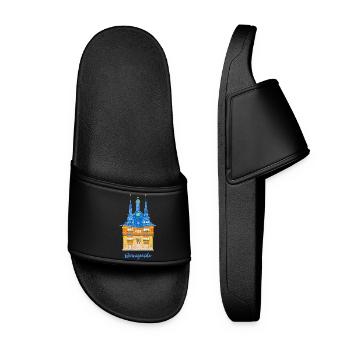 Wernigerode, town hall, half-timbered house East Germany - Women’s Pool Sliders - black - Front