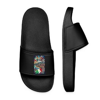Sicily Italy travel design - Women’s Pool Sliders - black - Front