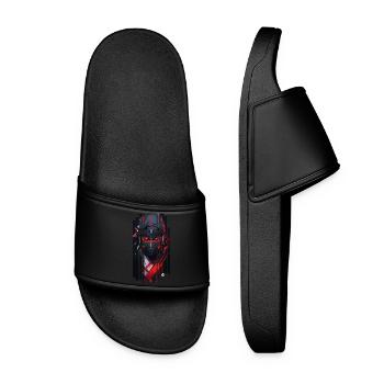 Cyborg homme ninja kanji rouge - Claquettes Femme - noir - Devant
