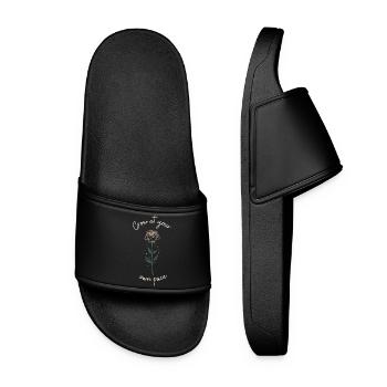 Grow at your own pace - Women’s Pool Sliders - black - Front