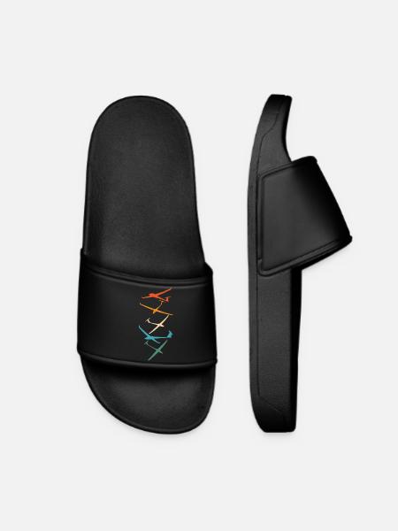 Gliders | Gliding Pilot Thermal Gifts - Women’s Pool Sliders - black