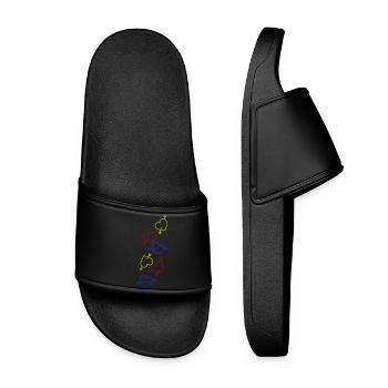 Hearts Colorful Heart - Women’s Pool Sliders - black - Front