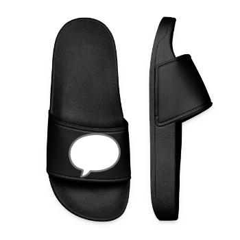 Comic design speech bubble - Women’s Pool Sliders - black - Front
